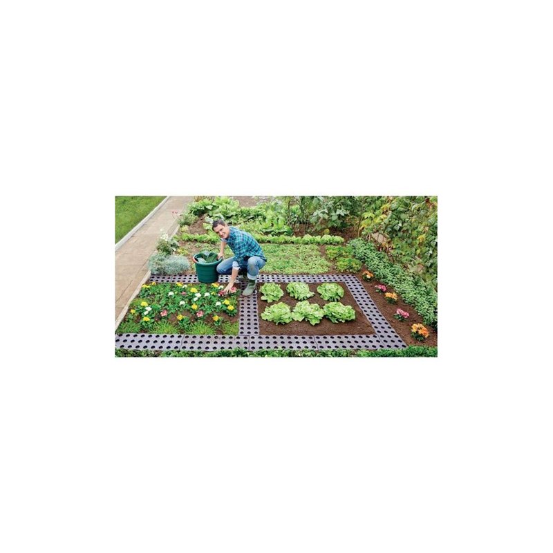 Image secondaire de Garantia Maxi 240400 Plaques de Parterre (Dalles de Jardin), 700 x 240 x 25 mm, Simples et Rapides, antidérapantes et Flexibles