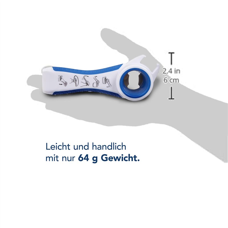 Image secondaire de First Aid Only Ouvre-tout 5 en 1, décapsuleur, ouvre-boîte, outil pratique au quotidien avec poignée ergonomique pour droitiers
