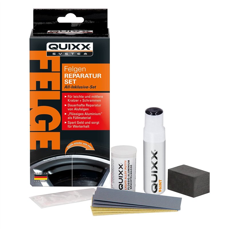 Image secondaire de QUIXX Lot de 5 Outils de réparation de Rayures pour Jantes en Aluminium Noir