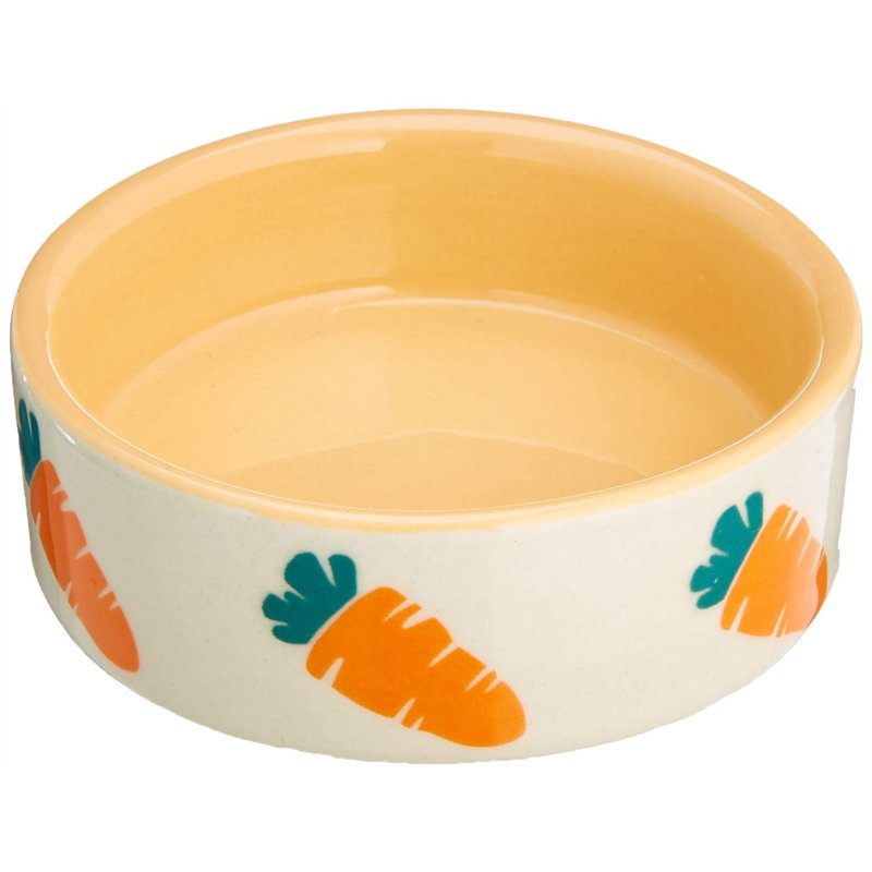 Nobby Bol céramique Carotte Rongeur Beige Orange Ø 7,5 x 2,5 cm