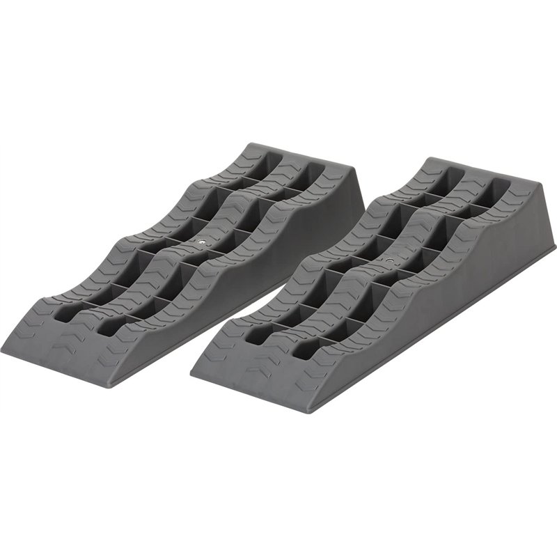 BERGER | Lot de 2 Cales Rampe de Levage 3 | Hauteurs 40/70/100 mm 3,5 T | Surface antidérapante Cale | Camping-Car Caravane Van 