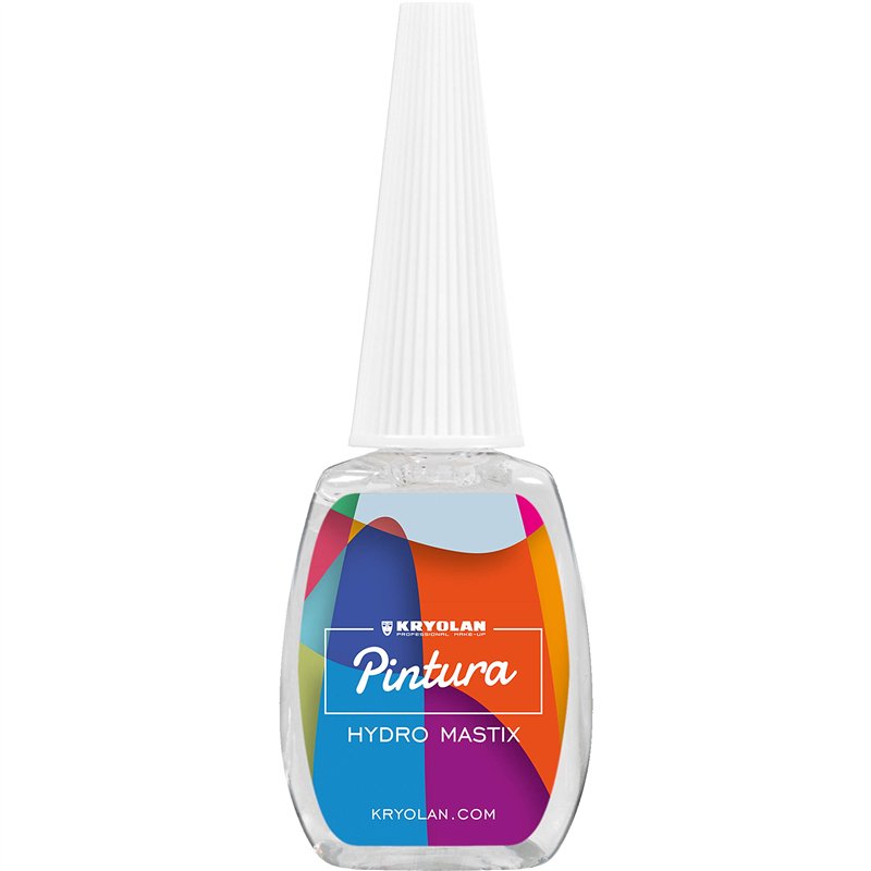 Kryolan Pintura Hydro Mastix Colle pour la peau, flacon pinceau 12 ml, soluble dans l'eau – Idéal pour les fêtes, le carnaval, H