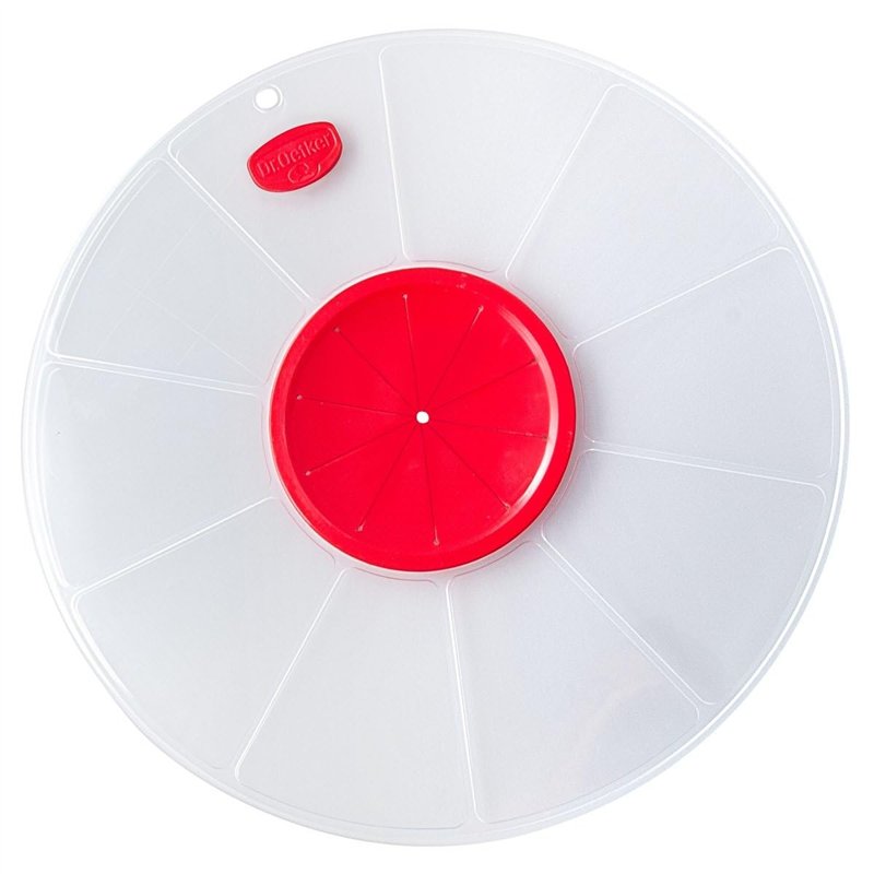 Dr.Oetker 1642 Couvercle anti éclaboussures 30 cm, couvercle pour bol à mixer, couvercle batteur électrique, Plastique, 30 cm