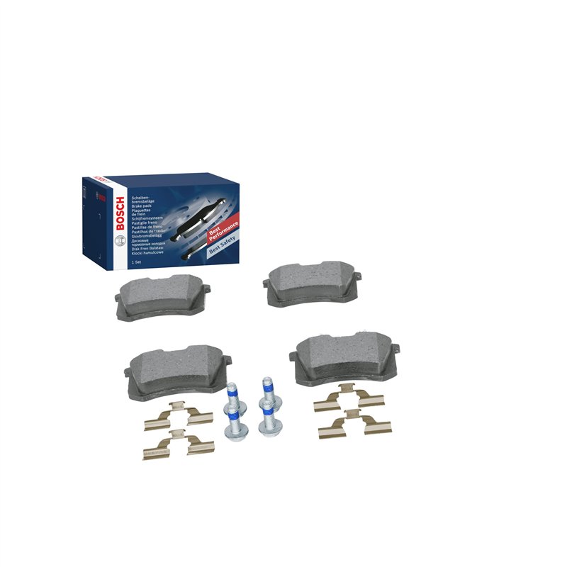 Bosch BP617 Plaquettes de frein - Essieu arrière - certifiées ECE-R90 - 1 jeu de 4 plaquettes, noir