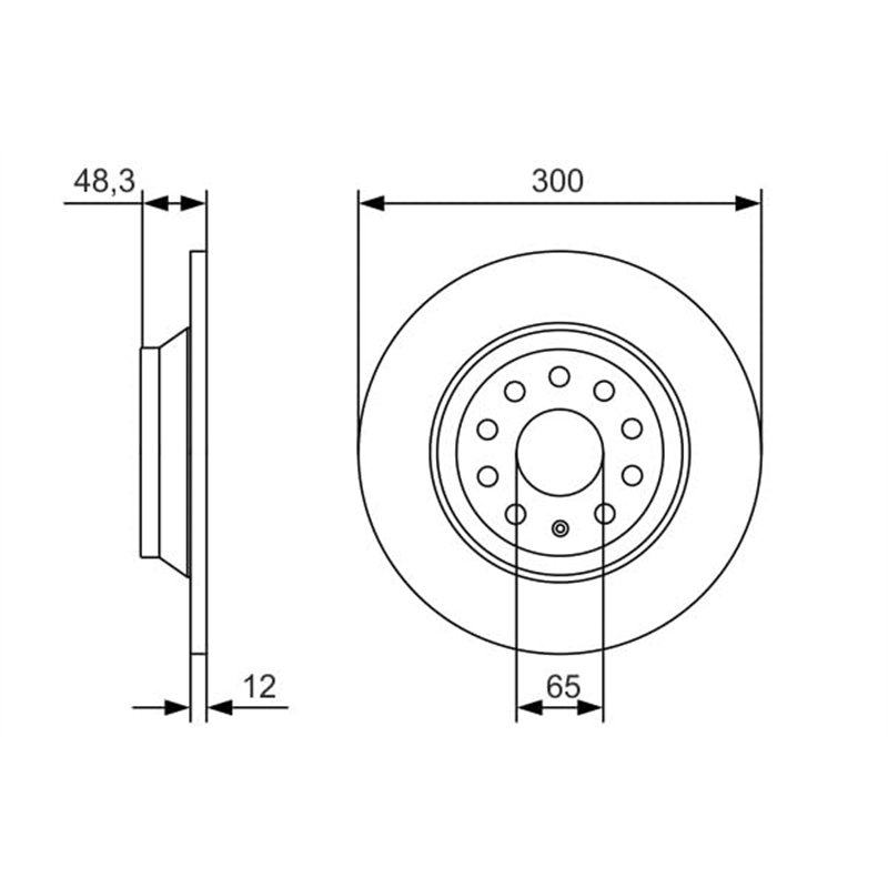 Image secondaire de Bosch BD2144 Disques de frein - Essieu arrière - certification ECE-R90 - 1 jeu de 2 disques