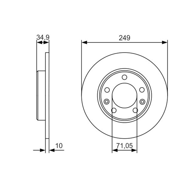 Image secondaire de Bosch BD2162 Disques de frein - certification ECE-R90-1 jeu de 2 disques