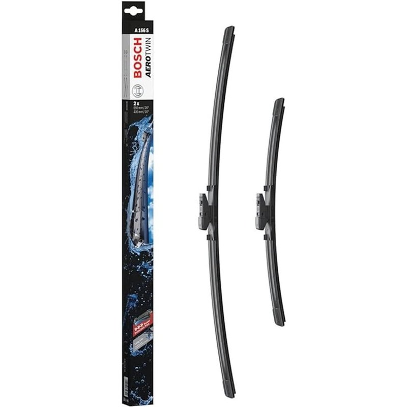 Bosch Balais d'Essuie-Glace Plats Aerotwin A156S, Longueur: 650mm/400mm − 1 Paire de Balais avant