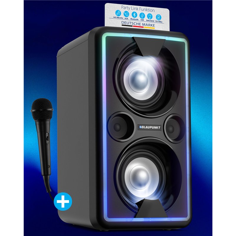 Image secondaire de BLAUPUNKT PS 2000 Système Audio Mobile PA avec Batterie et Effets Lumineux – Système Audio Bluetooth avec égaliseur et Radio ave