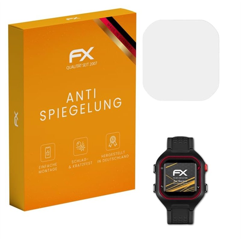 atFoliX Protecteur d'écran compatible avec Garmin Forerunner 25 23 mm Film Protection d'écran, antiréfléchissant et absorbant le