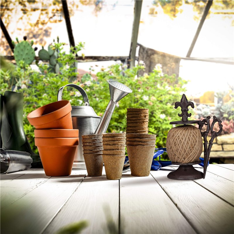 Image secondaire de Relaxdays Bobine de Ficelle avec Ciseaux, Distributeur de Fil, Porte-Ficelle en Fonte, Décoration Jardin, Marron foncé