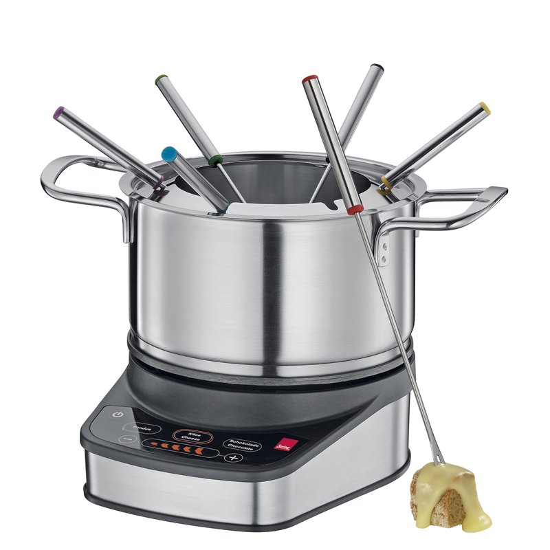 Spring Kit de fondue électrique pour 6 personnes - Régulation optimale de la température - Pour fondue au fromage, à l'huile ou