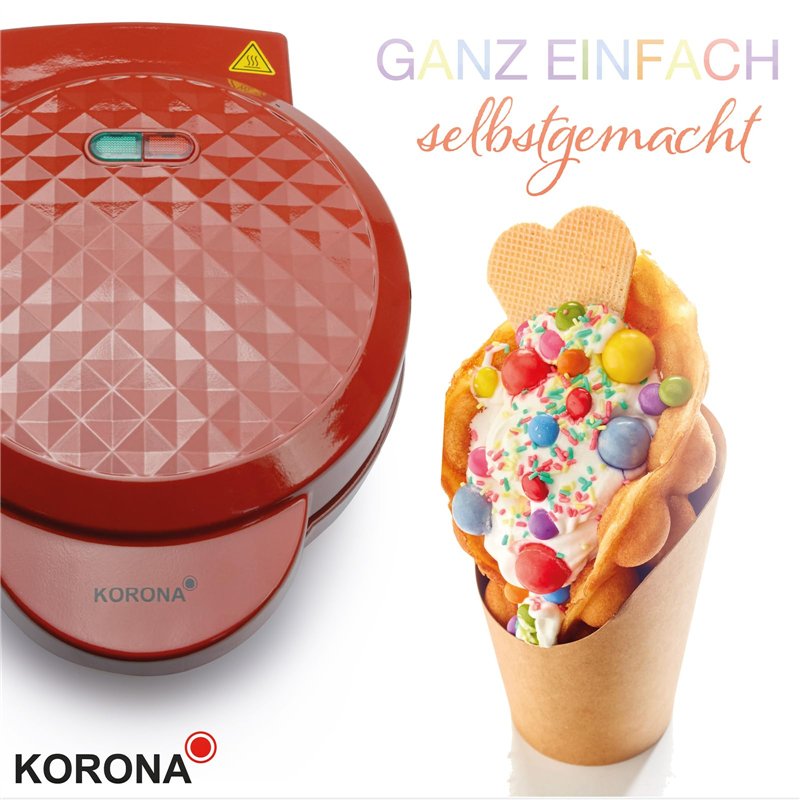 Image secondaire de Korona 41005 Gaufrier Bubble | Gaufrier Party | Gaufres glacées | 1000 Watt | Diamètre des gaufres 18 cm | Réglage automatique d