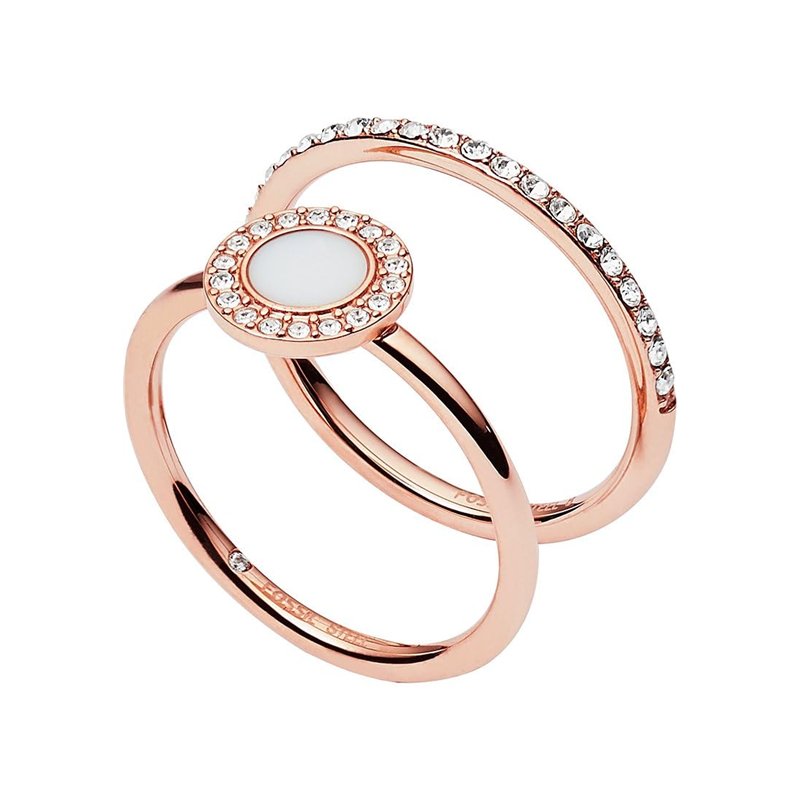 Image secondaire de Fossil Bague Pour Femme, Bague En Acier Inoxydable Or Rose, JF02666791