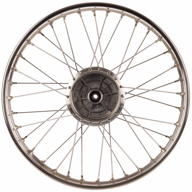 Image secondaire de Roue de rayons 1,6 x 19 pouces – Acier Jante en acier + Acier inoxydable rayons, acier inoxydable Moyeu de roue avec jante (orig)