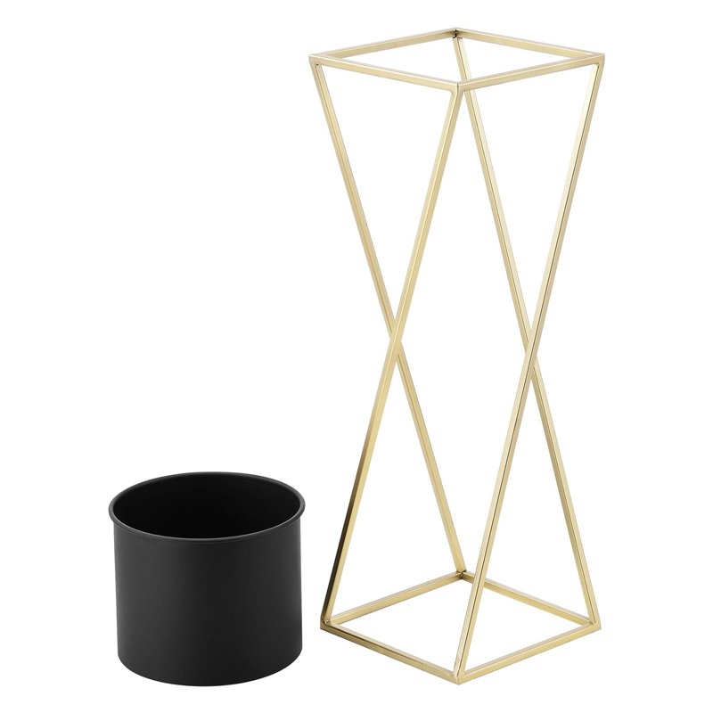 Image secondaire de [en.casa] Lot de 2 Supports de Plantes Ensemble Pot de Fleur Set Cache-Pot Ensemble Bac à Fleurs Vase Métal Tailles Différentes 