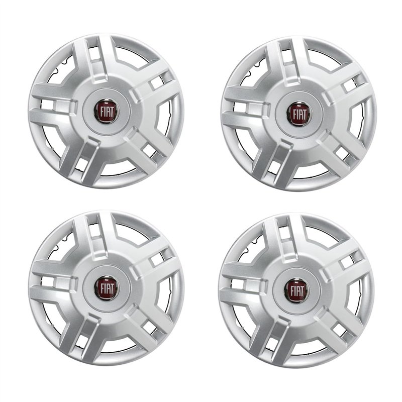 Lot d'enjoliveurs d'origine Fiat pour jantes de 15