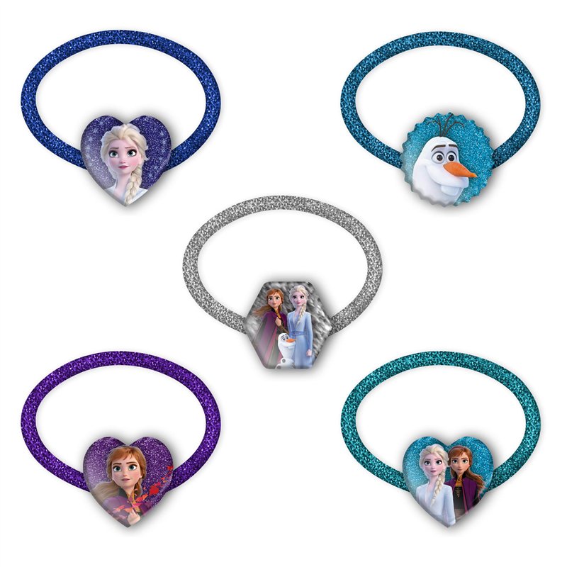 Image secondaire de CRAZE Crazy Frozen 29626 Lot de 2 élastiques XL pour Fille 20 Bandeaux Enfants, Accessoires pour Cheveux