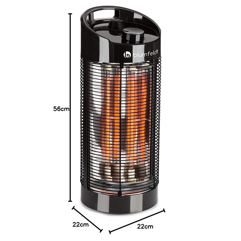 Image secondaire de Klarstein Chauffage d'Appoint Electrique à Infrarouge, Pour Intérieur et Jardin, 1200W, Oscillation à 360, Minuterie, LED