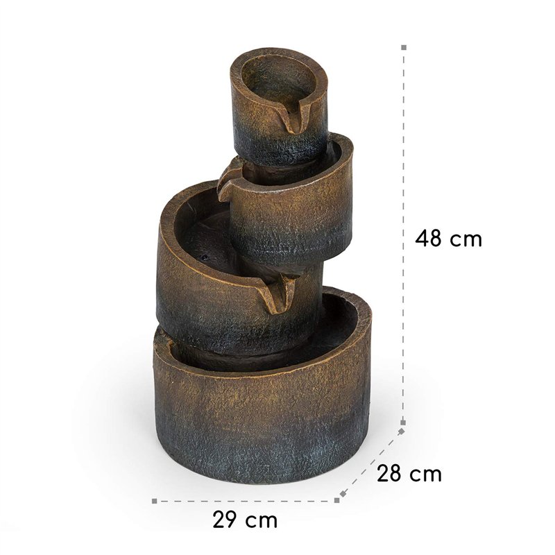 Image secondaire de blumfeldt Mantua - Fontaine de Jardin d'eau Solaire, 2,8 Watts, Autonomie 5h, Panneau Solaire 17,5 x 14 cm, Extérieur-intérieur,