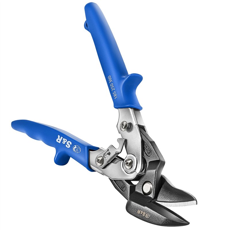 S&R Cisaille Plaquiste à tôle Série Idéal, 260mm / Ciseaux de Ferblantier Couvreur tôle. Coupe à droite