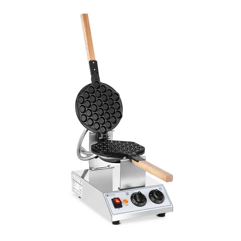 Royal Catering RC-BWM01 Gaufrier Bubble Professionnel Appareil à Gaufres Électrique (1 415 W, Plage de température : 50 - 250 °C
