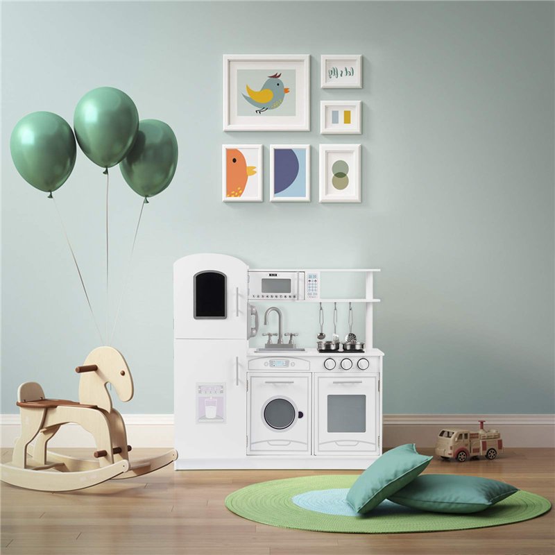 Image secondaire de WOLTU Cuisine pour Enfants en Bois 5 pièces Jouet Cuisine pour Enfants avec Accessoires,dinette Enfant Blanc