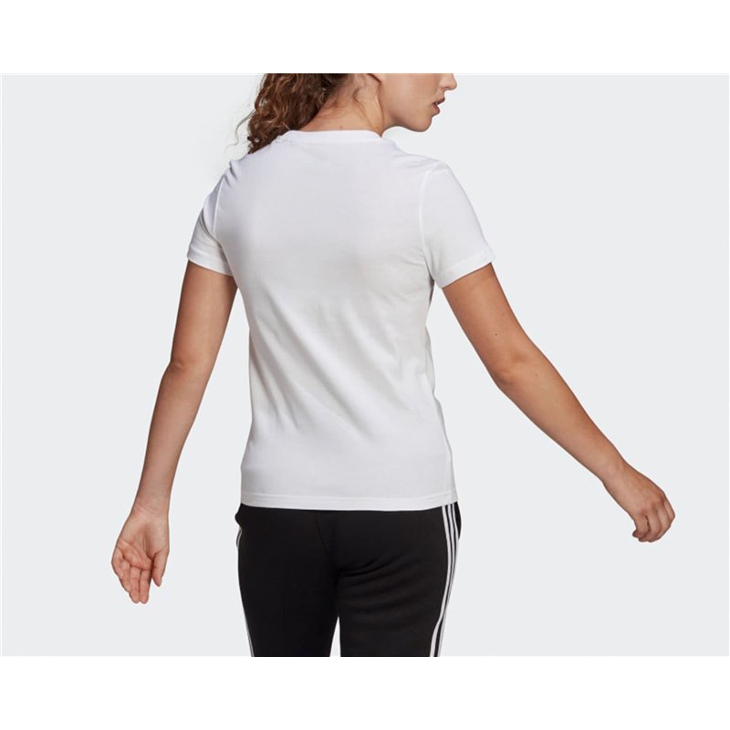 Image secondaire de adidas Femme Essentials Slim Logo Tee, White / Black, M