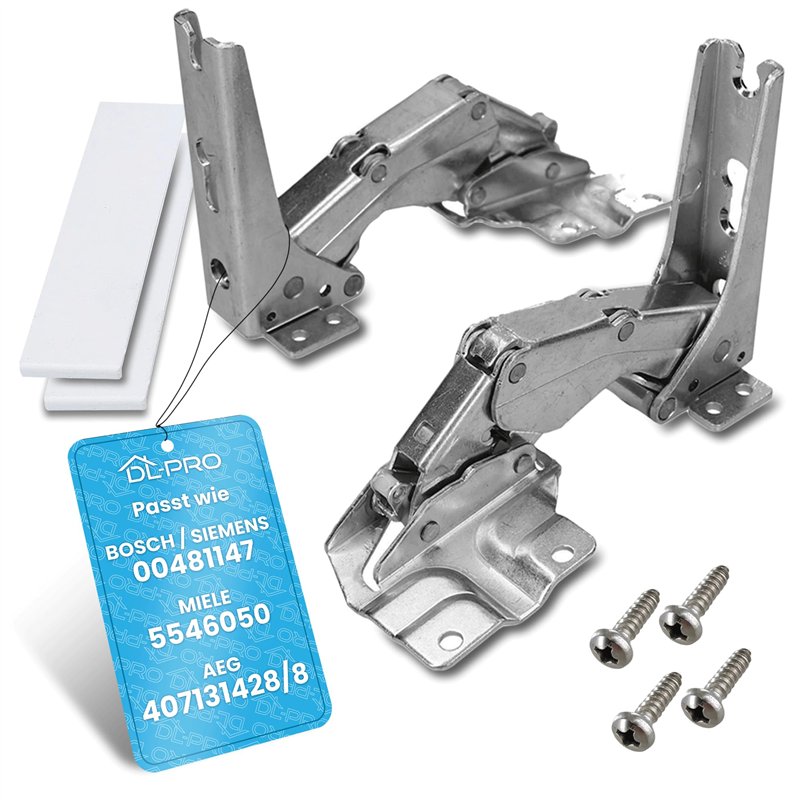 DL-pro - Charnière de porte - Convient pour réfrigérateur Bosch, Siemens, Neff Constructa, Balay - 481147 - Pour Miele - 5546050