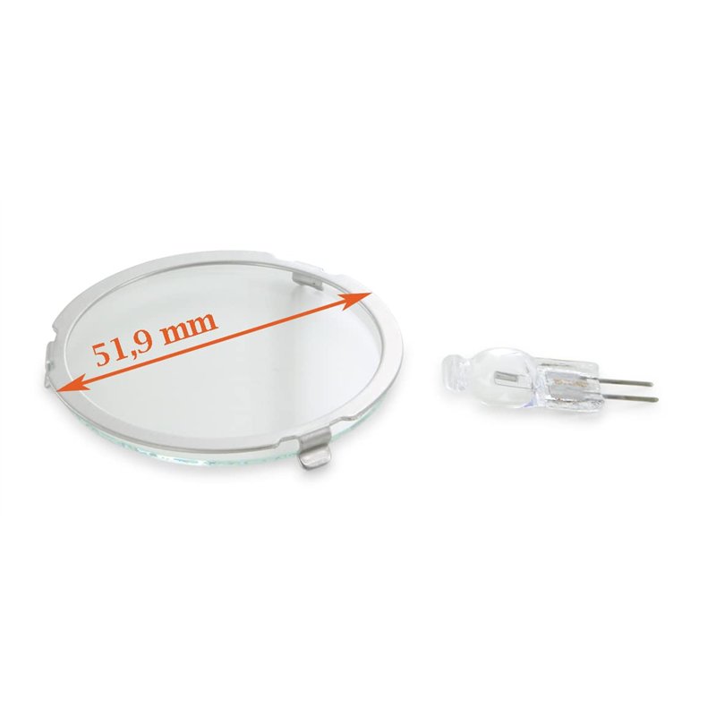 DL-pro Ampoule halogène 20 W 12 V Ø 51,9 mm pour Bosch Siemens Neff 629022 00629022 00629022 avec couvercle pour hotte aspirante