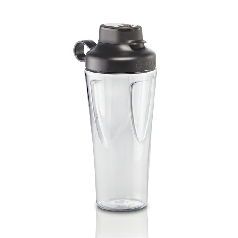 Bosch Hausgeräte MMZBT01B für Optimum Küchenmaschine und VitaPower Series 4 Standmixer to-go Gourde, Tritan, Transparent/Noir