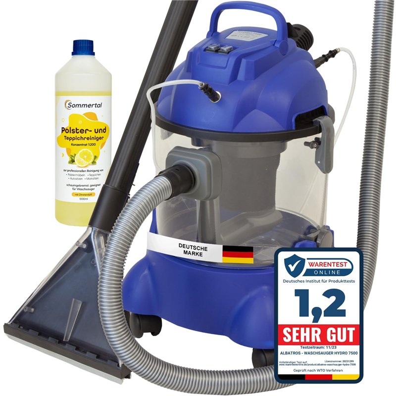 Albatros car-cleaner HYDRO 7500 + 1 litre de shampoing, laveuse-souffleuse, humide et sec, pour la climatisation professionnelle