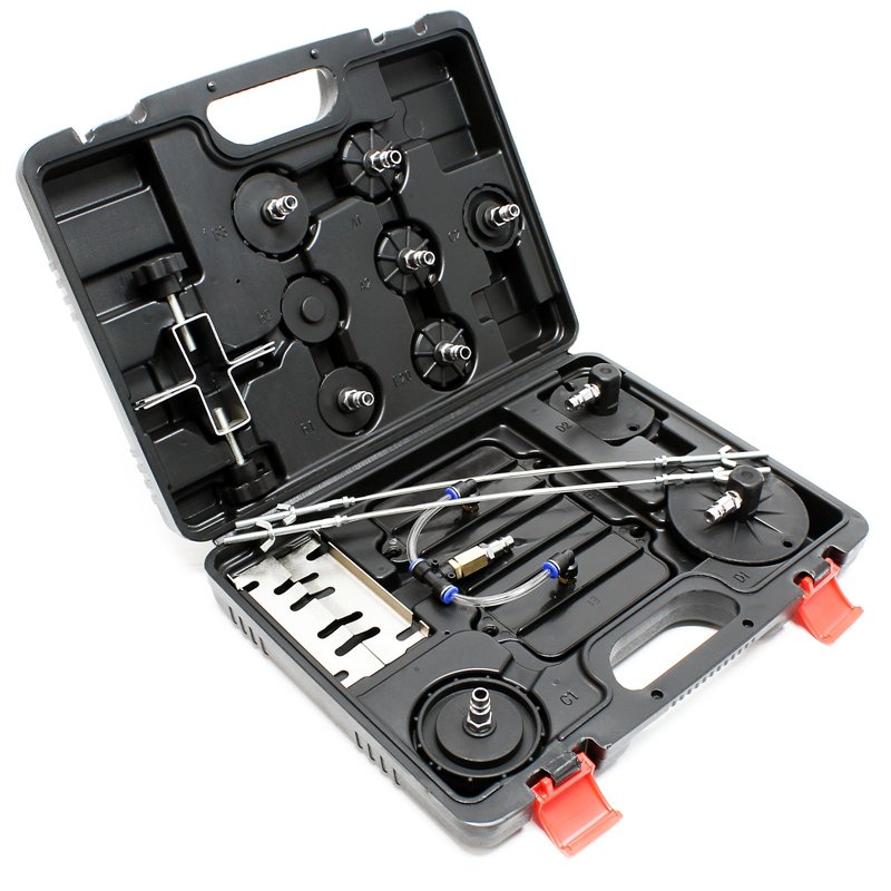 Wiltec Kit de 11 adaptateurs connecteurs pour purgeur de frein pneumatique – en Plastique – dans un Coffret pratique – Embouts p