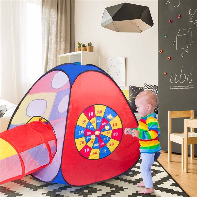 Image secondaire de All Kids United® Tente de Jeu avec Tunnel, Piscine à balles, Tunnel pour Marcher à Quatre Pattes & Plus (sans balles) XXL Terrai