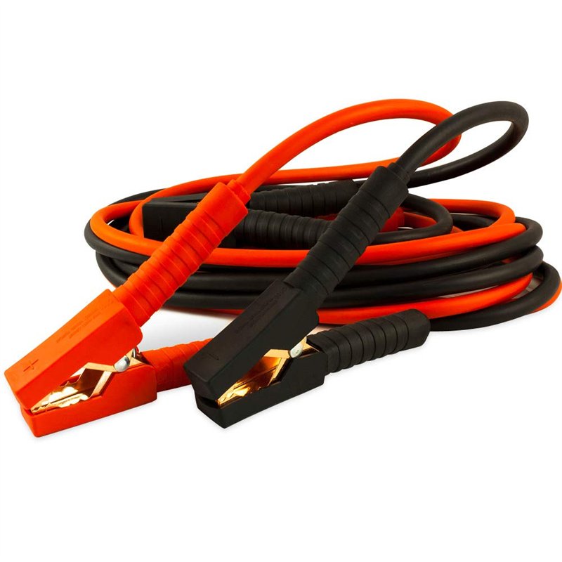 Deuba Câbles de démarrage 12V/24V Moteur à Essence Sac de Transport DIN 72553 Pinces Isolation 500A démarrage Voiture Batterie