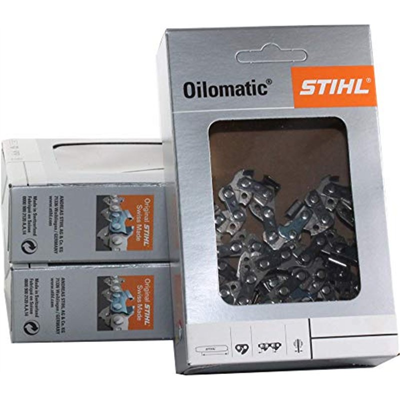 Stihl 3610 000 0050 Lot de 3 chaînes de tronçonneuse Picco Micro 3/8P-1,1-50 pour Stihl MS170, 35 cm