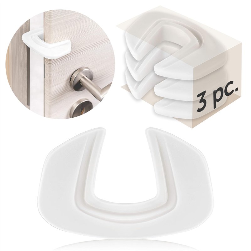 Coona - Bloque Porte Bébé Anti Pince Doigt (3 Pièces) - Cale-Porte Securite Enfant en Plastique, Protection Bebe Maison Résistan