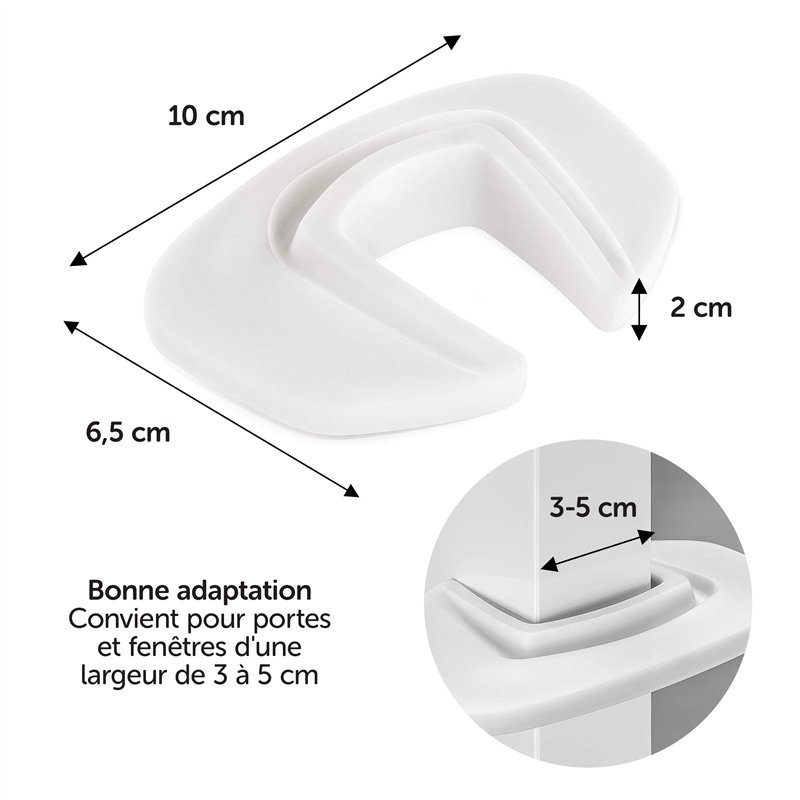 Image secondaire de Coona - Bloque Porte Bébé Anti Pince Doigt (3 Pièces) - Cale-Porte Securite Enfant en Plastique, Protection Bebe Maison Résistan