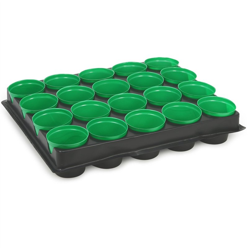 Image secondaire de com-four® 40x Pots de Culture avec Plateaux pour Plantes - Jardinière - Plateau à graines pour Plantes en Croissance - Kit de Cu