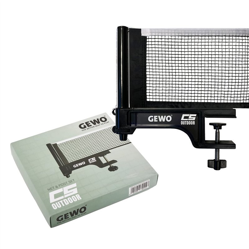 GEWO CS Outdoor Filet de ping-Pong - Filet de Tennis de Table résistant aux intempéries pour l'extérieur - Supports de Filet Rob