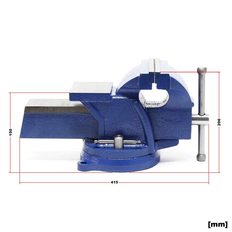 Image secondaire de WilTec Étau d’Atelier Heavy Duty Mâchoire de Serrage 150 mm & Enclume pour Contrainte Importante Établi