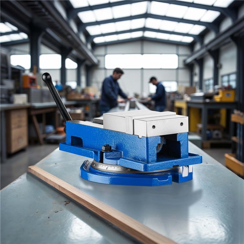 Image secondaire de Étau de précision Machine Largeur de mâchoires 100mm Pivotant Outil de maintien Établi Atelier