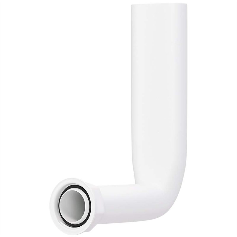 Tuyau d'angle rigide pour lavabos et éviers de cuisine Diamètre: Ø 25 mm longueur 140 mm. Kit de vidage trop-plein en plastique 