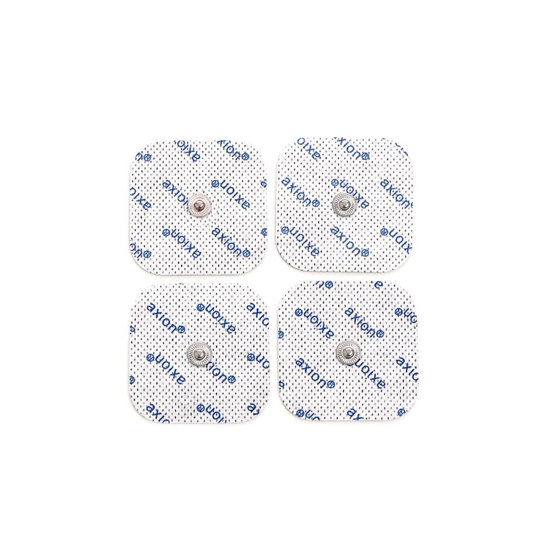 Lot de 4 électrodes carrées axion | Compatible avec les appareils Beurer et Sanitas | Patchs autocollants de 4,5x4,5 cm à utiliser