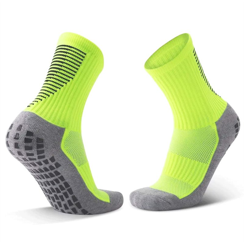 eaglefit Chaussettes de sport antidérapantes unisexes Taille unique 39-44, Jaune fluo, 39-44