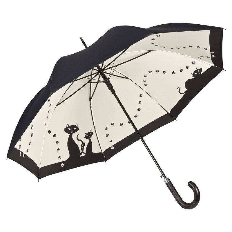 VON LILIENFELD®Parapluie Chats noirs Canne Grand Robuste Ouverture Automatique Double Épaisseur