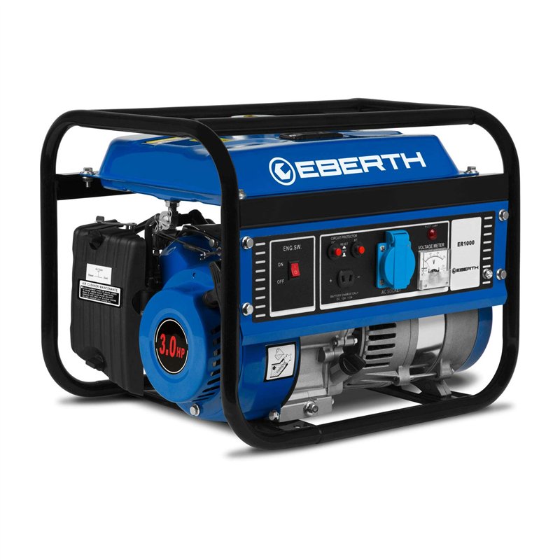 EBERTH 1000 Watt Groupe électrogène Générateur électrique portable moteur à essence