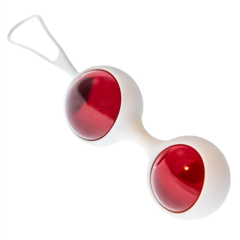 Godemichet en verre Boules de Geisha Intensiv, rouge/blanc, 1er Pack (1 x 2 pièces)