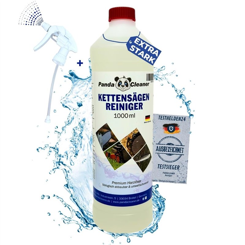 PandaCleaner nettoyant résine taille haie - Nettoyant pour tronçonneuse avec tête de pulvérisation - Dégraissant de résine 1000
