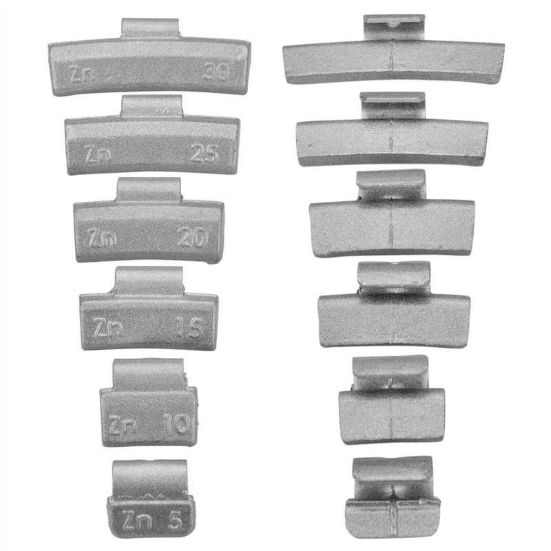 Image secondaire de Lot de 225 poids d'équilibrage pour jantes en aluminium 5-30 g