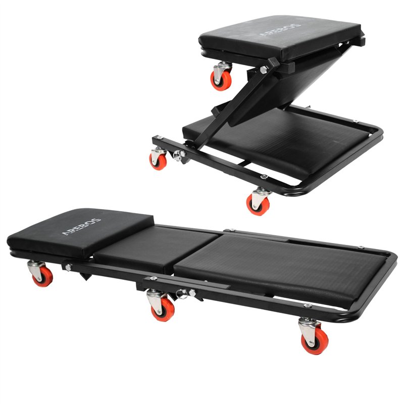 AREBOS Planche à roulettes de Montage 2 en 1 | capacité de Charge de 150 kg | 6 roulettes Mobiles | Rotation à 360° | Chariot d'